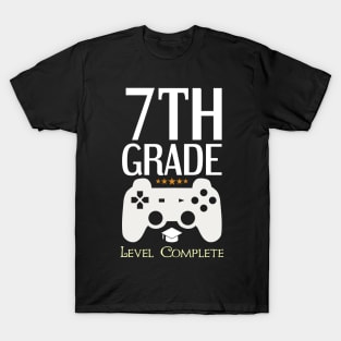 7th Grade Level Complete Video Gamer Birthday Gift T-Shirt